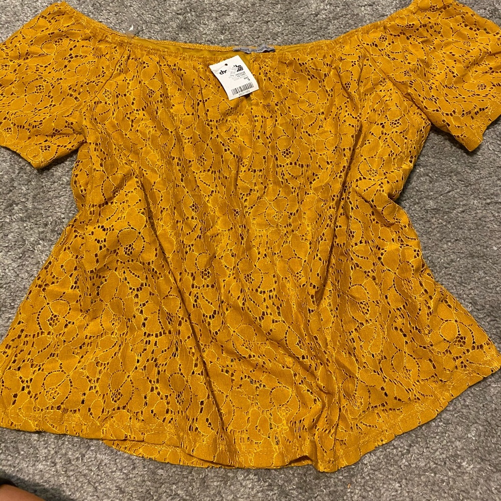 Charlotte Russe off the shoulder lace top-SMALL
